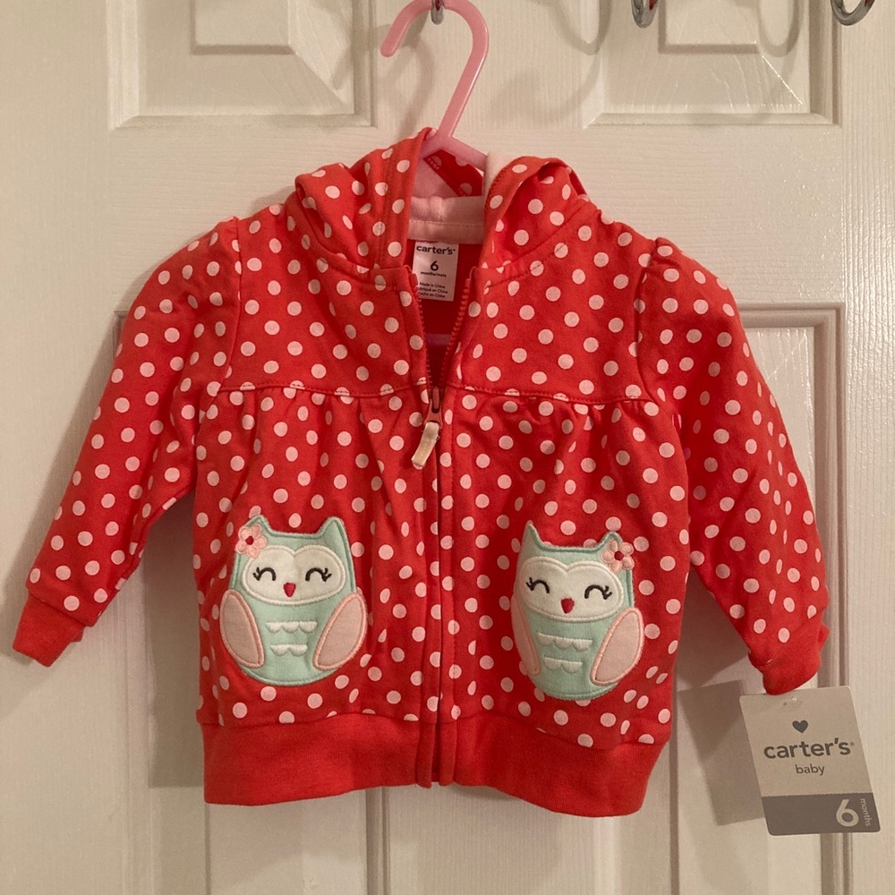 Carter’s Baby 6 month Zipper Jacket with Hood NWT